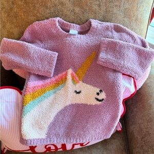 Hanna Andersson Girls Unicorn Marshmallow Sweater 5T